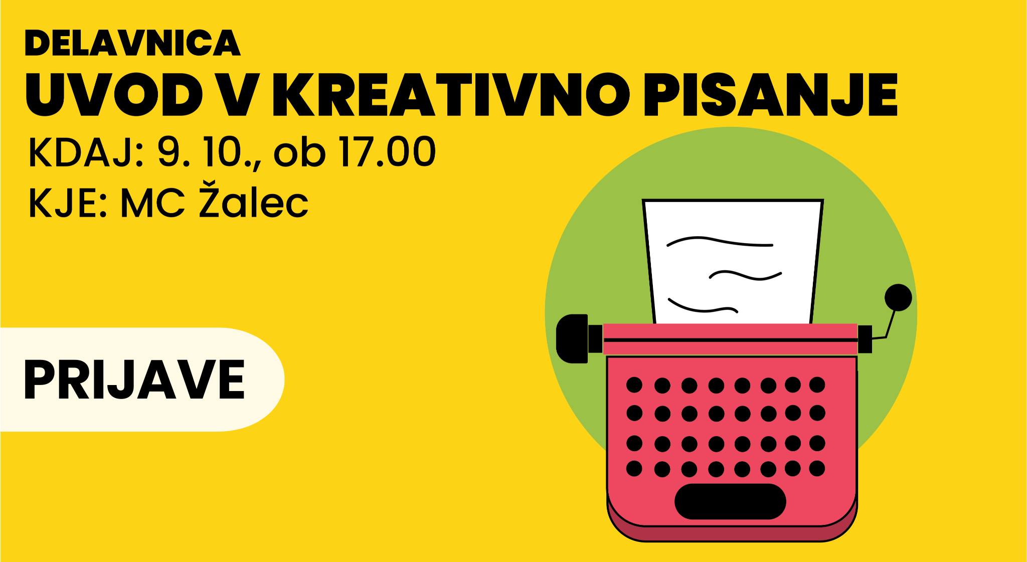 Read more about the article UVOD V KREATIVNO PISANJE